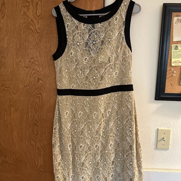 Max and Cleo lace beige dress, size 12, Nwt - Picture 1 of 6